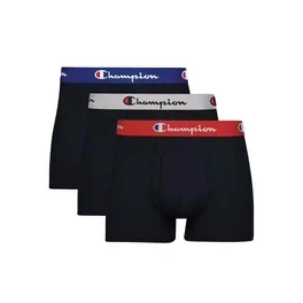 NWT 3PK Champion Stretch Cotton Trunks LG